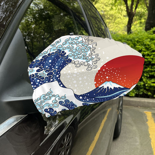 Ancient Great Japanese Wave Print Car Side Mirror Covers