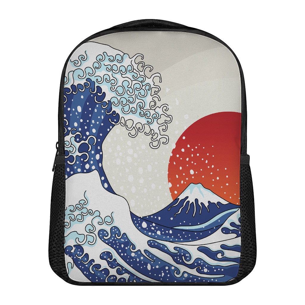 Ancient Great Japanese Wave Print Casual Backpack