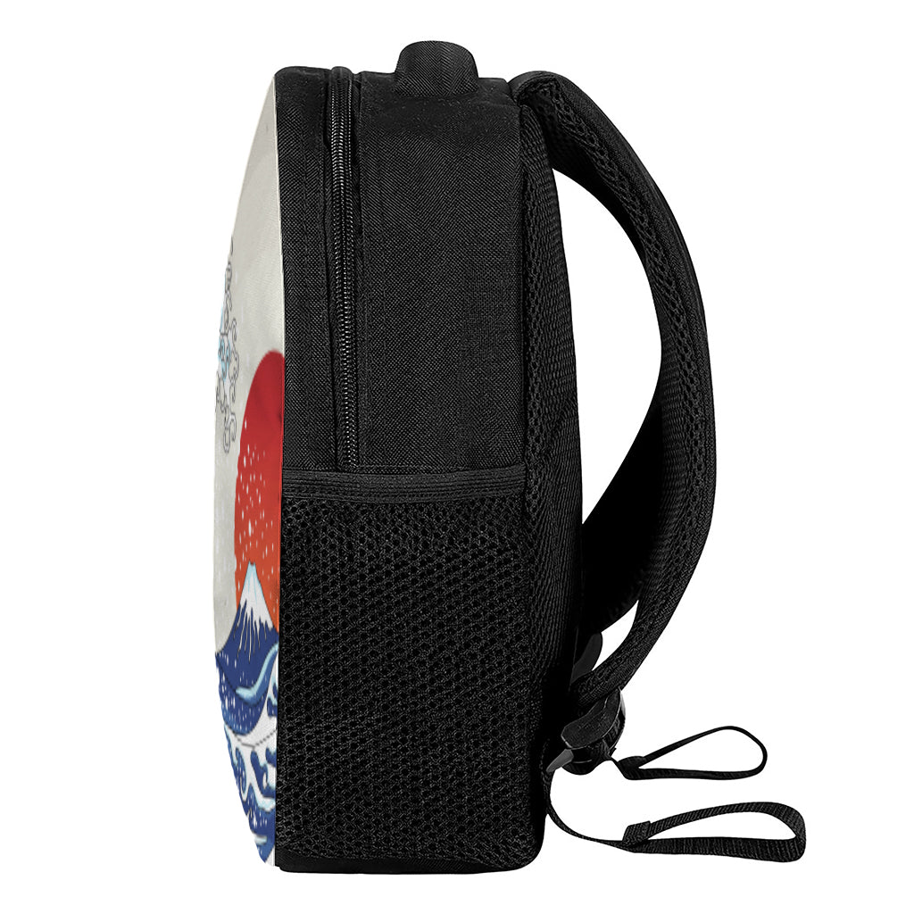 Ancient Great Japanese Wave Print Casual Backpack