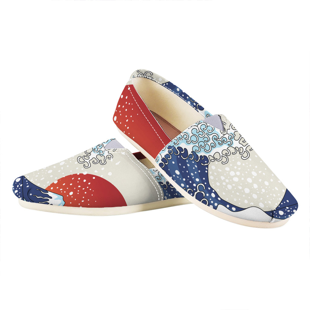 Ancient Great Japanese Wave Print Casual Shoes