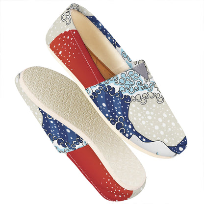 Ancient Great Japanese Wave Print Casual Shoes