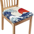 Ancient Great Japanese Wave Print Chair Cushion Cover