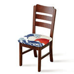 Ancient Great Japanese Wave Print Chair Cushion Cover