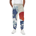 Ancient Great Japanese Wave Print Cotton Sweatpants