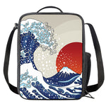 Ancient Great Japanese Wave Print Crossbody Lunch Bag