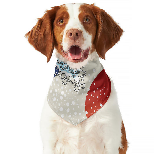 Ancient Great Japanese Wave Print Dog Bandana