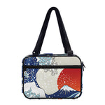 Ancient Great Japanese Wave Print Double Strap Bible Bag