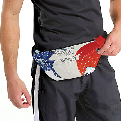 Ancient Great Japanese Wave Print Fanny Pack