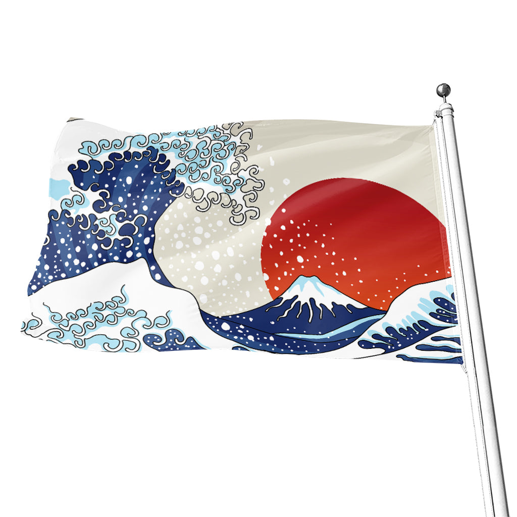Ancient Great Japanese Wave Print Flag