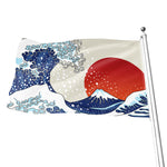 Ancient Great Japanese Wave Print Flag