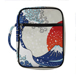 Ancient Great Japanese Wave Print Front Pocket Bible Bag