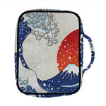Ancient Great Japanese Wave Print Front Pocket Bible Bag