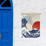 Ancient Great Japanese Wave Print Garden Flag