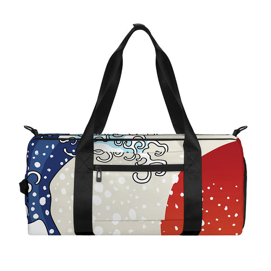 Ancient Great Japanese Wave Print Gym Bag