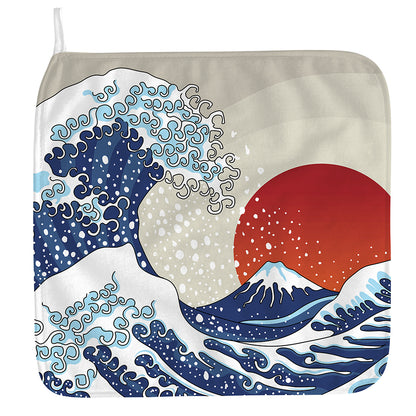 Ancient Great Japanese Wave Print Hand Towel