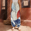 Ancient Great Japanese Wave Print Harem Pants