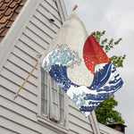 Ancient Great Japanese Wave Print House Flag