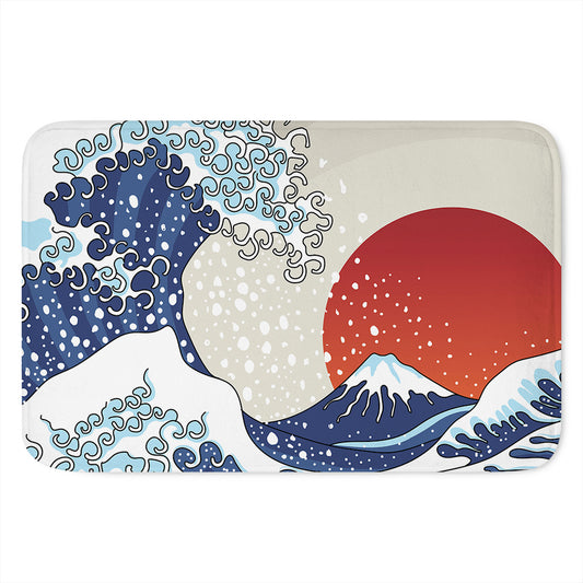 Ancient Great Japanese Wave Print Indoor Door Mat