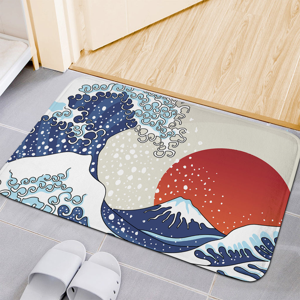 Ancient Great Japanese Wave Print Indoor Door Mat