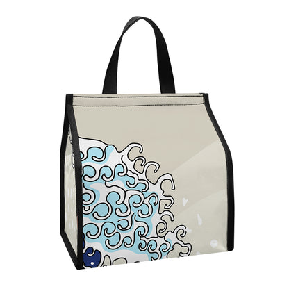 Ancient Great Japanese Wave Print Insulated Lunch Tote