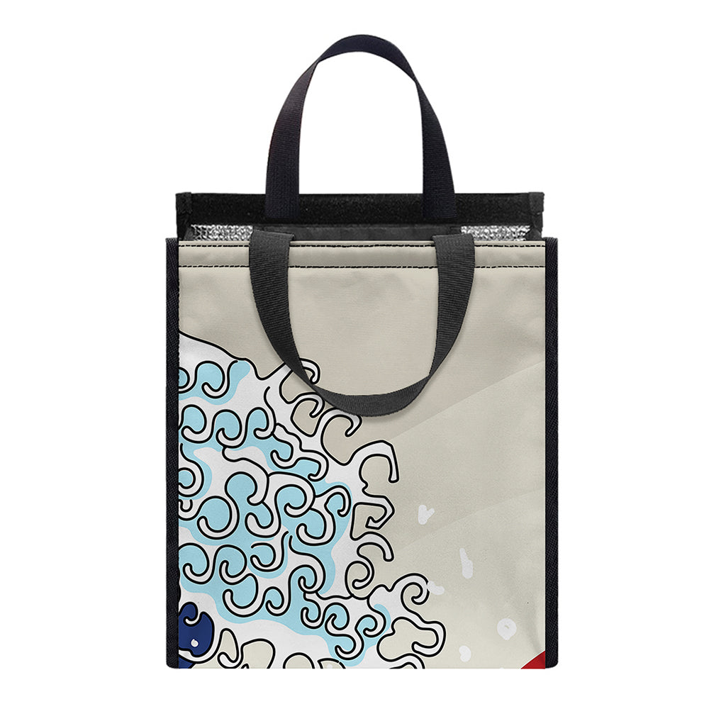 Ancient Great Japanese Wave Print Insulated Lunch Tote