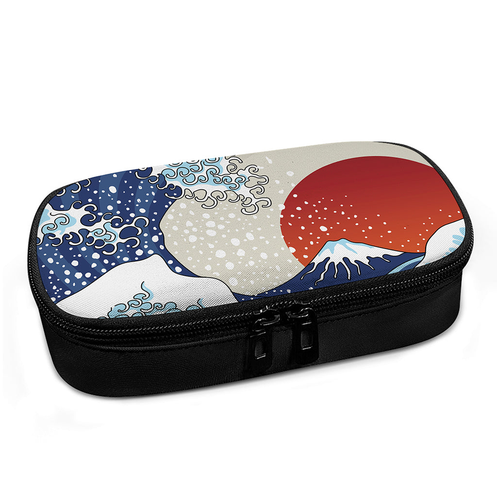 Ancient Great Japanese Wave Print Insulin Cooler Travel Case