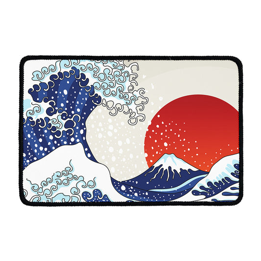 Ancient Great Japanese Wave Print Kitchen Mat