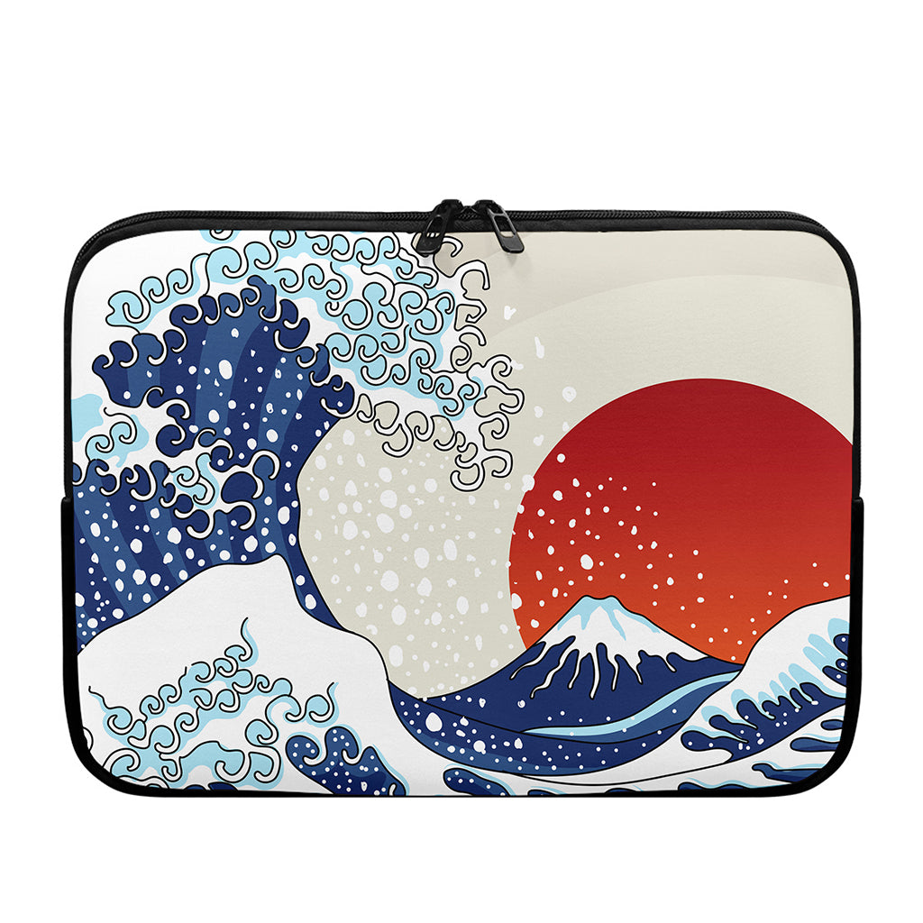 Ancient Great Japanese Wave Print Laptop Sleeve