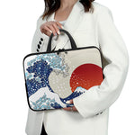 Ancient Great Japanese Wave Print Laptop Sleeve With Handle