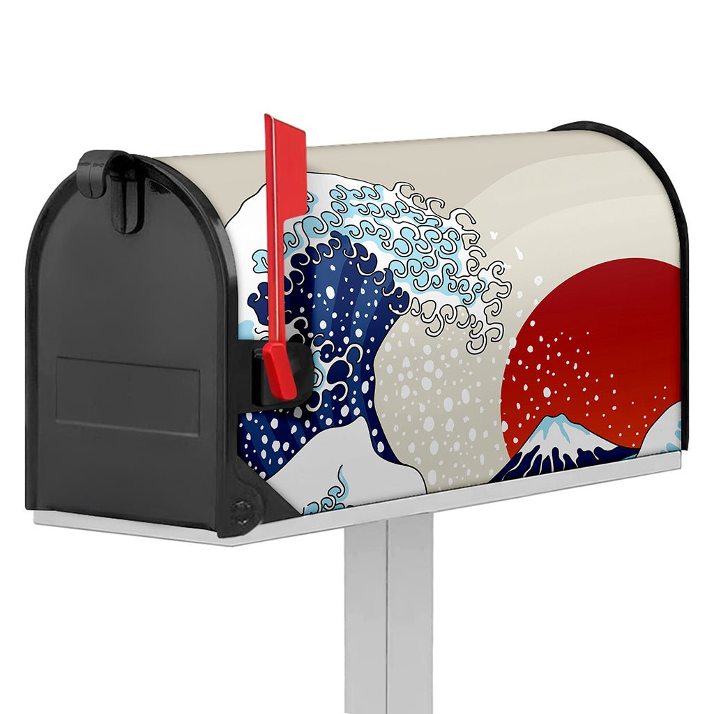 Ancient Great Japanese Wave Print Mailbox Cover