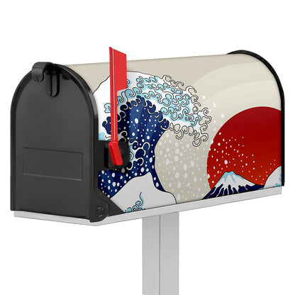 Ancient Great Japanese Wave Print Mailbox Cover