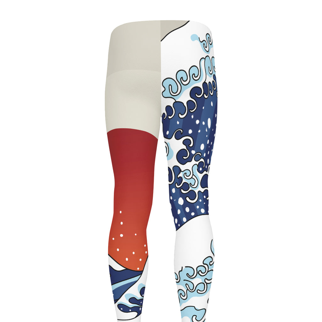 Ancient Great Japanese Wave Print Men's leggings