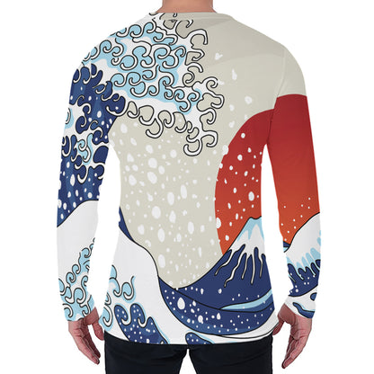 Ancient Great Japanese Wave Print Men's Long Sleeve T-Shirt