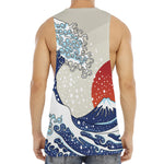 Ancient Great Japanese Wave Print Men's Muscle Tank Top