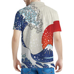 Ancient Great Japanese Wave Print Men's Polo Shirt