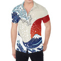 Ancient Great Japanese Wave Print Men's Shirt