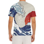 Ancient Great Japanese Wave Print Men's Short Sleeve Rash Guard