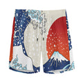 Ancient Great Japanese Wave Print Men's Athletic Shorts