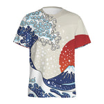 Ancient Great Japanese Wave Print Men's Sports T-Shirt