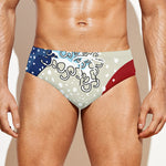 Ancient Great Japanese Wave Print Men's Swim Briefs