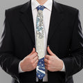 Ancient Great Japanese Wave Print Necktie