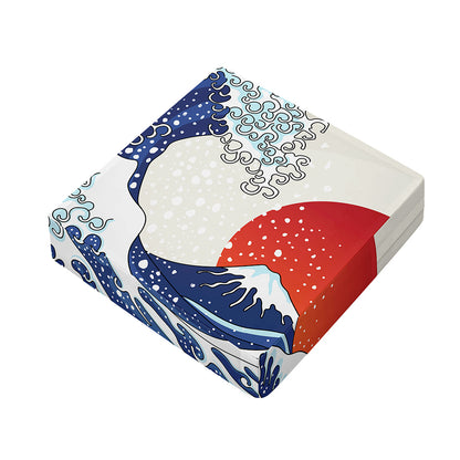 Ancient Great Japanese Wave Print Outdoor Seat Cushion Cover