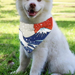 Ancient Great Japanese Wave Print Over The Collar Dog Bandana