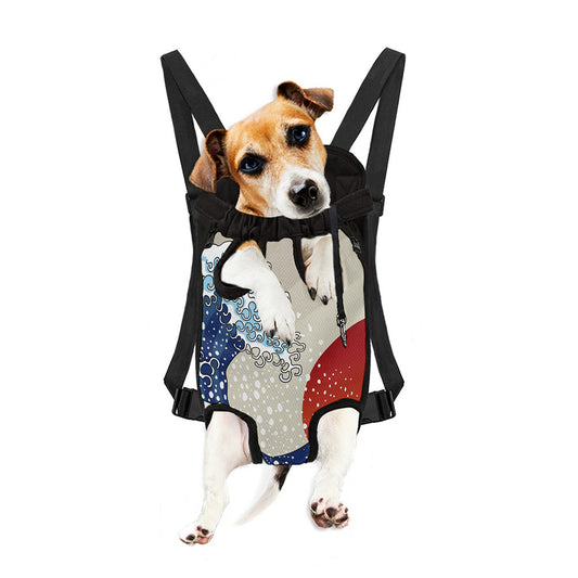 Ancient Great Japanese Wave Print Pet Carrier Backpack