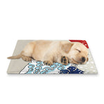Ancient Great Japanese Wave Print Pet Cooling Mat Cover