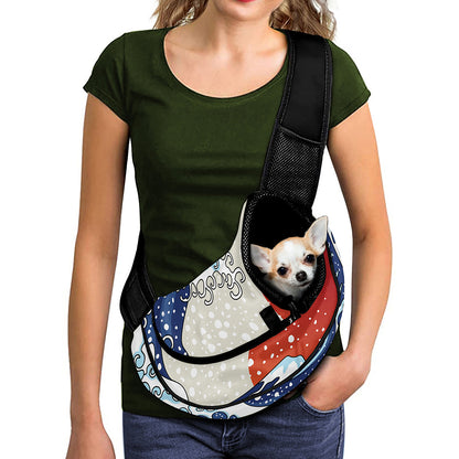Ancient Great Japanese Wave Print Pet Sling Carrier