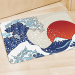 Ancient Great Japanese Wave Print Polyester Doormat