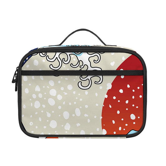 Ancient Great Japanese Wave Print Portable Lunch Bag