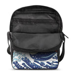 Ancient Great Japanese Wave Print Rectangular Crossbody Bag