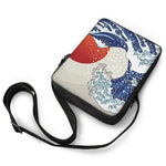 Ancient Great Japanese Wave Print Rectangular Crossbody Bag
